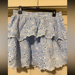 Altar’d State Emaline Embroidered Floral Skirt Size Large